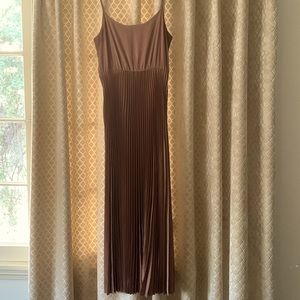 Brand: All Saints, Size: Medium, Description: satin, blush tone dress.